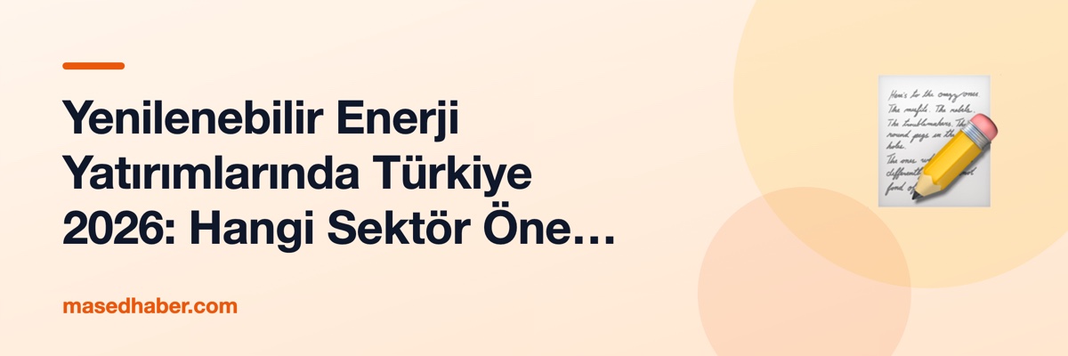 Yenilenebilir Enerji Yatırımlarında Türkiye 2026: Hangi Sektör Öne Çıkıyor?